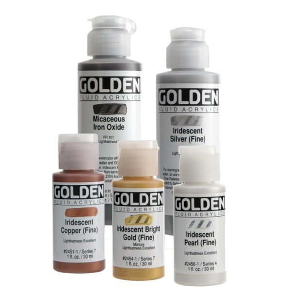 Golden Fluid AcrylicsIridescent Colors