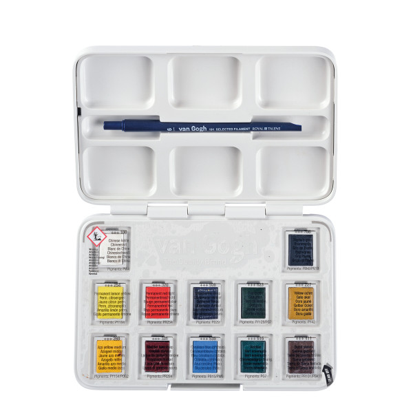 Royal Talens – Van Gogh Pocket Box med 12 ½ brikkerStandardfarvetoner