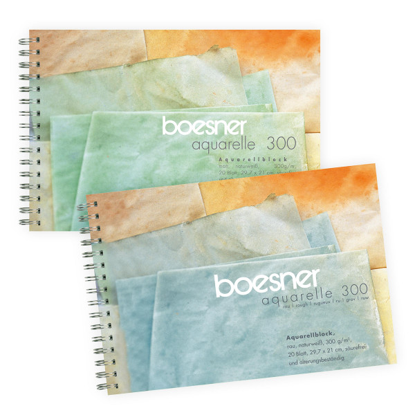 boesner – Aquarelle 300 Professionel akvarelblok med spiralindbinding