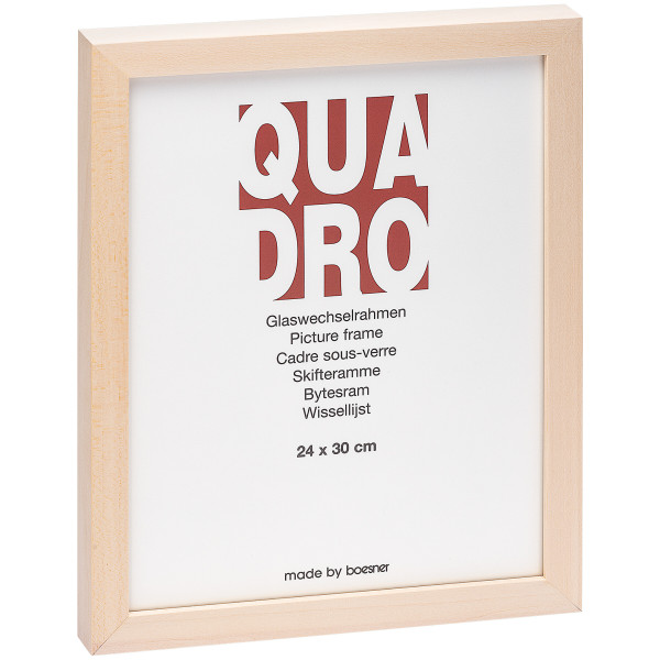 boesner Quadro lind Skifteramme med glasplade