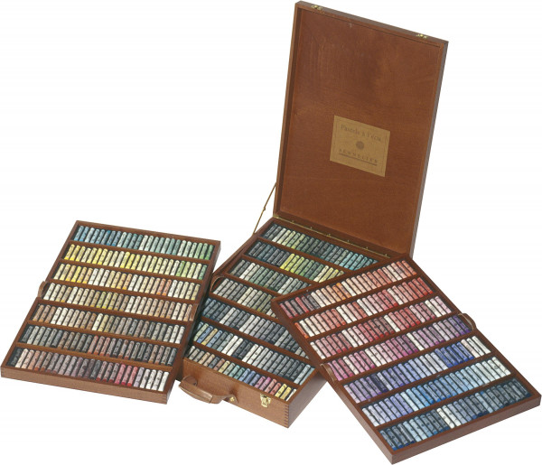 Sennlier Ecu-Künstler-Softpastell-Set, großer Holzkoffer