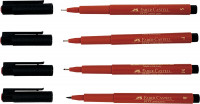 Faber-Castell Pitt Artist Pen Fineliner-Set | 4 Stifte