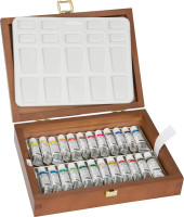 Schmincke Horadam Künstler-Aquarellfarbkasten | Holz, 24x 5 ml-Tuben