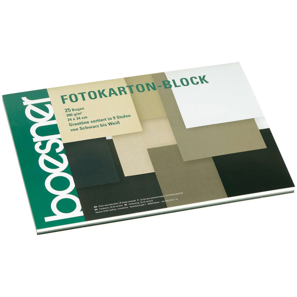boesner Fotokarton-blok, gråtoner